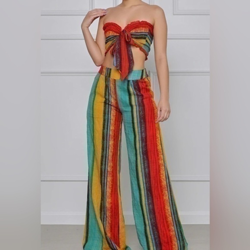 Boho Pant Suite by Dress Day Multi Colored